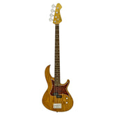 Aria 313MK2 Detroit Series 4-String Electric Bass Guitar in Open-Pore Natural Finish