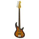 Aria 313JP Detroit Series 4-String Fretless Bass Guitar in Open-Pore Sunburst Finish