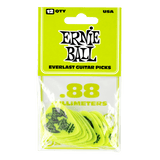 Ernie Ball 0.88 mm Everlast Picks 12 Pack, Green