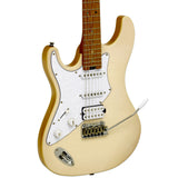 Aria 714-JH Fullerton Reverse Tribute Collection Electric Guitar in Marble White