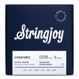 Stringjoy Signatures Balanced Extra Heavy Gauge (13-58) Nickel Wound Electric Guitar Strings