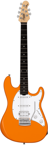 Sterling By Music Man Intro Series Cutlass Electric Guitar - Energizing Sunrise Orange, Ideal for Beginners