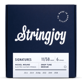 Stringjoy Signatures Drop Tune Medium Gauge (11-58) Nickel Wound Electric Guitar Strings