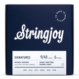 Stringjoy Signatures Heavy Bottom Super Light Gauge (9-48) Nickel Wound Electric Guitar Strings