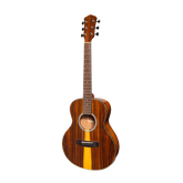 Martinez '51 Series' Acoustic-Electric Short Scale Guitar - Teakwood Gloss Finish | Perfect for Beginners & Travel