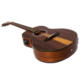 Martinez '51 Series' Acoustic-Electric Short Scale Guitar - Teakwood Gloss Finish | Perfect for Beginners & Travel