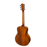 Martinez '51 Series' Acoustic-Electric Short Scale Guitar - Teakwood Gloss Finish | Perfect for Beginners & Travel
