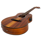 Martinez '51 Series' Left-Handed Acoustic-Electric Guitar - Premium Koa Wood Short Scale with Gloss Finish