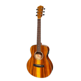 Martinez '51 Series' Left-Handed Acoustic-Electric Guitar - Premium Koa Wood Short Scale with Gloss Finish