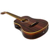 Martinez '51 Series' Acoustic-Electric Babe Traveller Guitar - Amara Gloss Finish Compact Travel Guitar