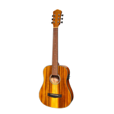 Martinez '51 Series' Left Handed Babe Traveller Acoustic-Electric Guitar - Koa Gloss Finish