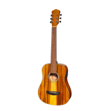 Martinez '51 Series' Left Handed Babe Traveller Acoustic-Electric Guitar - Koa Gloss Finish