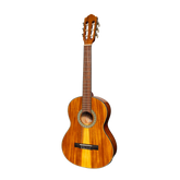 Martinez '51 Series' Electric Classical Guitar 3/4 Size with Built-in Tuner - Premium Koa Gloss Finish