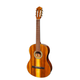 Martinez '51 Series' Electric Classical Guitar with Built-in Tuner - Koa Gloss Finish | 4/4 Size Premium Guitar