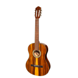 Martinez '51 Series' Electric Classical Guitar 4/4 Size - Teakwood Gloss Finish | Premium Nylon String Guitar