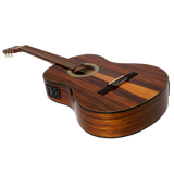 Martinez '51 Series' Electric Classical Guitar 4/4 Size - Teakwood Gloss Finish | Premium Nylon String Guitar