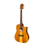 Martinez '51 Series' Dreadnought Acoustic-Electric Guitar - Cutaway Design - Koa Gloss Finish
