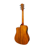 Martinez '51 Series' Dreadnought Acoustic-Electric Guitar - Cutaway Design - Koa Gloss Finish