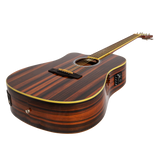Martinez '51 Series' Left Handed Dreadnought Acoustic-Electric Guitar - Cutaway Design - Amara Gloss Finish