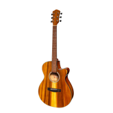 Martinez '51 Series' Folk Size Cutaway Acoustic-Electric Guitar Koa in Gloss Finish