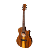 Martinez '51 Series' Acoustic-Electric Folk Size Guitar with Cutaway - Teakwood in Gloss Finish