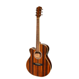 Martinez '51 Series' Left Handed Folk Acoustic-Electric Guitar - Cutaway Design - Amara Gloss Finish