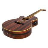Martinez '51 Series' Left Handed Folk Acoustic-Electric Guitar - Cutaway Design - Amara Gloss Finish