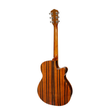 Martinez '51 Series' Left Handed Folk Acoustic-Electric Guitar - Cutaway Design - Amara Gloss Finish