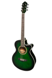 Martinez '41 Series' Folk Size Cutaway Acoustic-Electric Guitar (Green Burst)