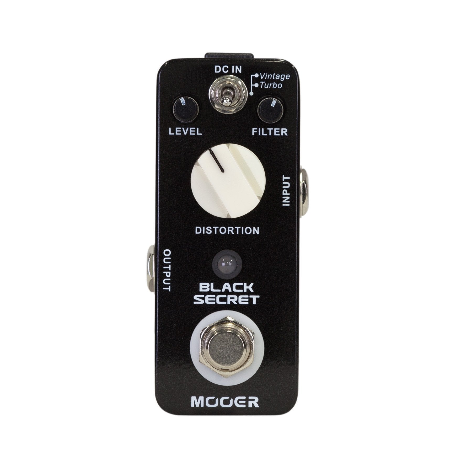 Mooer 'Black Secret' Vintage & Turbo Distortion Micro Guitar Effects Pedal-MEP-BS