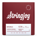 Stringjoy Naturals Nashville Tuning (12-28) Phosphor Bronze Acoustic Guitar Strings