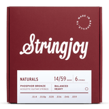 Stringjoy Naturals Heavy Gauge (14-59) Phosphor Bronze Acoustic Guitar Strings