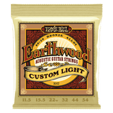 Ernie Ball Earthwood Custom Light 80/20 Bronze Acoustic Guitar Strings 11.5-54 Gauge