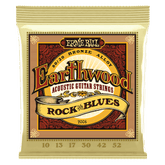 Ernie Ball Earthwood Rock and Blues with Plain G 80/20 Bronze Acoustic Guitar Strings 10-52 Gauge