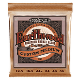 Ernie Ball Earthwood Phosphor Bronze Custom Medium Acoustic Guitar Strings 12.5 - 56 Gauge