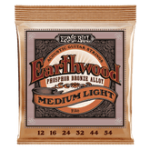 Ernie Ball Earthwood Medium Light Phosphor Bronze Acoustic Guitar Strings 12-54 Gauge