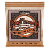Ernie Ball Earthwood Medium Light Phosphor Bronze Acoustic Guitar Strings 12-54 Gauge