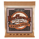 Ernie Ball Earthwood Extra Light Phosphor Bronze Acoustic Guitar Strings, 10-50 Gauge