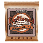 Ernie Ball Earthwood Rock and Blues with Plain G Phosphor Bronze Acoustic Guitar Strings 10-52 Gauge