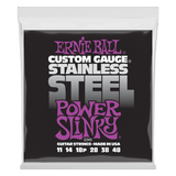 Ernie Ball Power Slinky Stainless Steel Wound Electric Guitar Strings 11-48 Gauge