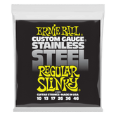 Ernie Ball Regular Slinky Stainless Steel Wound Electric Guitar Strings 10-46 Gauge
