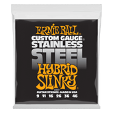 Ernie Ball Hybrid Slinky Stainless Steel Wound Electric Guitar Strings 9-46 Gauge