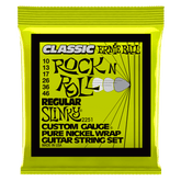 Ernie Ball Regular Slinky Classic Rock n Roll Pure Nickel Wrap Electric Guitar Strings 10-46 Gauge