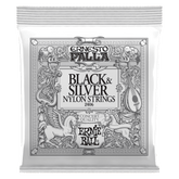 Ernie Ball Ernesto Palla Black and Silver Nylon Classical Guitar Strings