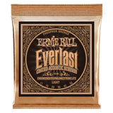 Ernie Ball Everlast Light Coated Phosphor Bronze Acoustic Guitar Strings 11-52 Gauge