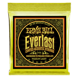 Ernie Ball Everlast Medium Light Coated 80/20 Bronze Acoustic Guitar Strings 12-54 Gauge