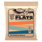 Ernie Ball Group 1 Stainless Steel Flatwound Short Scale Electric Bass Strings 50-110 Gauge