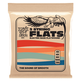 Ernie Ball 5-string Stainless Steel Flatwound Electric Bass Strings 45-130 Gauge