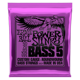 Ernie Ball Power Slinky Nickel Wound 5-String Electric Bass Strings 50-135 Gauge