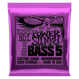 Ernie Ball Power Slinky Nickel Wound 5-String Electric Bass Strings 50-135 Gauge